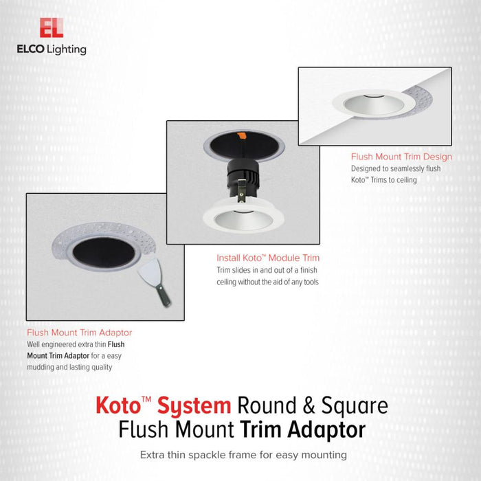 3 in Canless Round Flush Mount Trim Adaptor