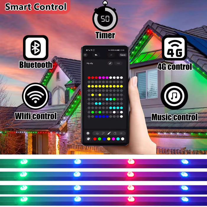 LED Smart Pixel Permanent Outdoor Lights