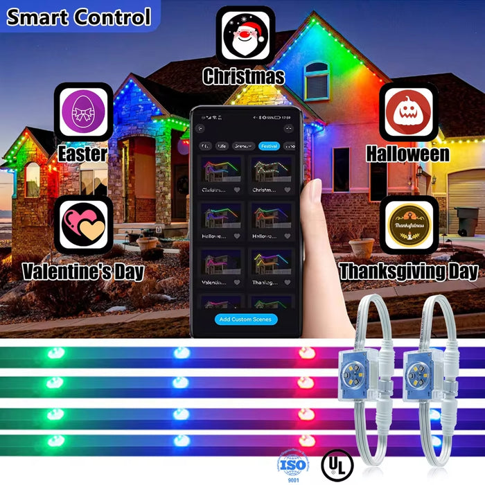 LED Smart Pixel Permanent Outdoor Lights