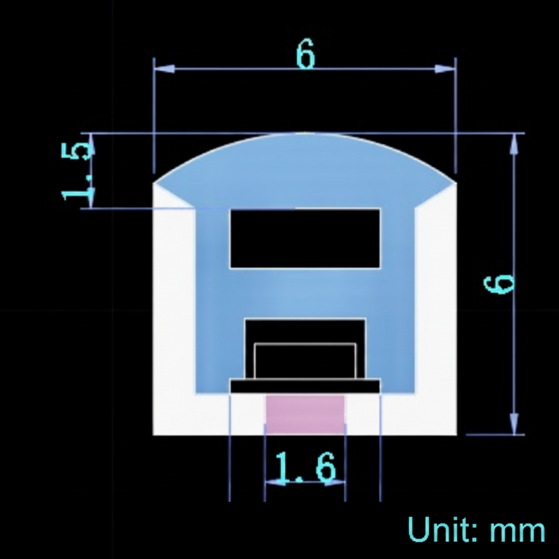 LED Top Bend Mini Neon 24V DC Dimension 6x6mm