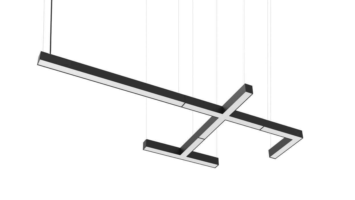 "X" Shaped L-Line LED Indirect/Direct, Selectable CCT