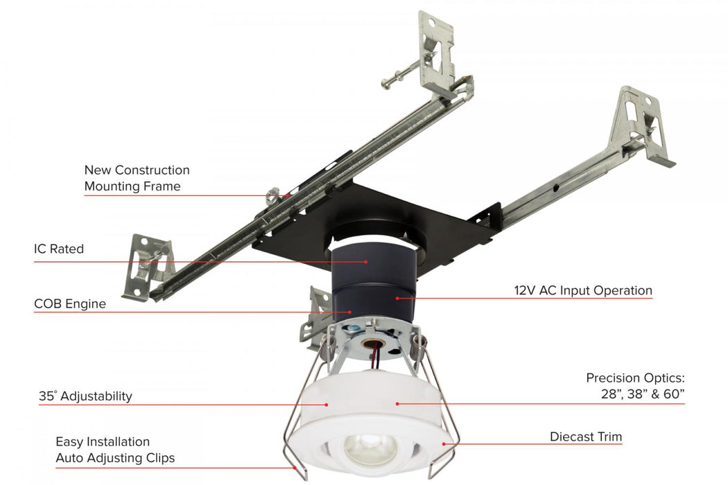 1 in. Round Recessed Adjustable Oak Gimbal Downlight