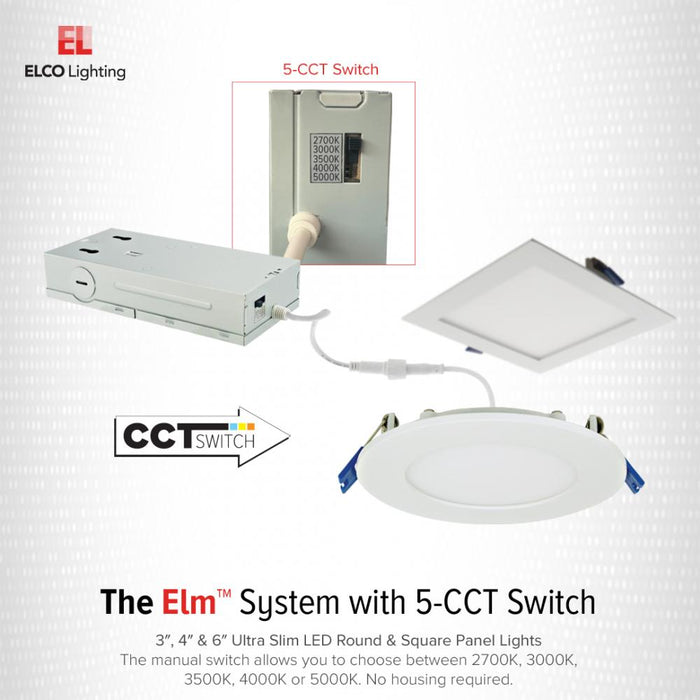 LED Ultra Slim Round Panel Lights with 5-CCT Switch