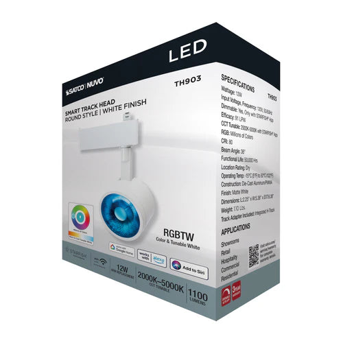 LED RGBTW 12W Round Smart Track Heads