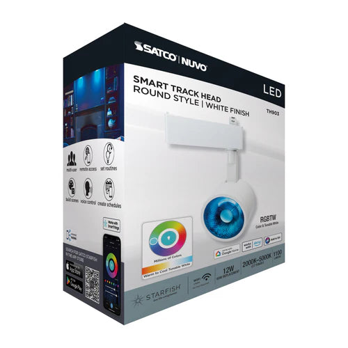LED RGBTW 12W Round Smart Track Heads