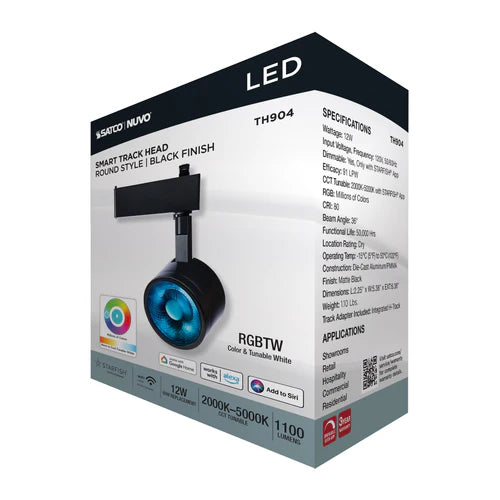 LED RGBTW 12W Round Smart Track Heads