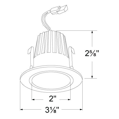 2 in. Round LED Reflector Downlight