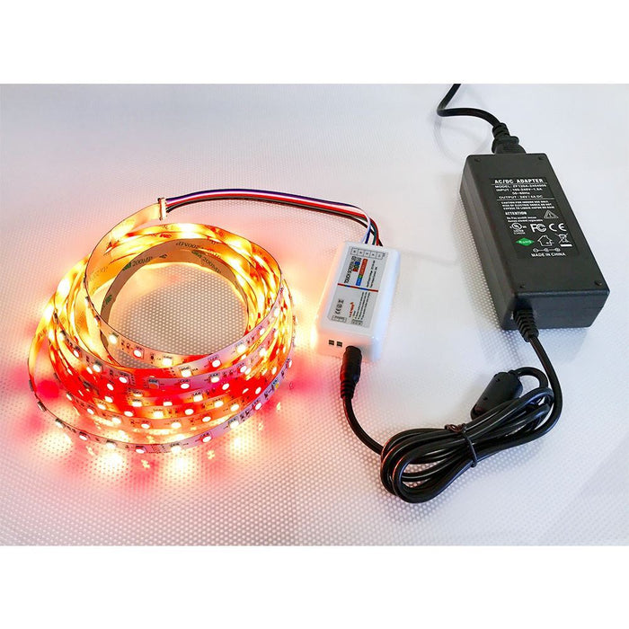 LED RGB+WW Flexible Tape Light 24V DC 16 ft Reel - Step 1 Dezigns