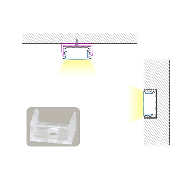 LED Slim Surface Aluminum Channel - Step 1 Dezigns