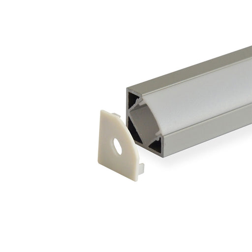 EL-CH-108 LED Angle 45 Aluminum Channel End Caps - Step 1 Dezigns