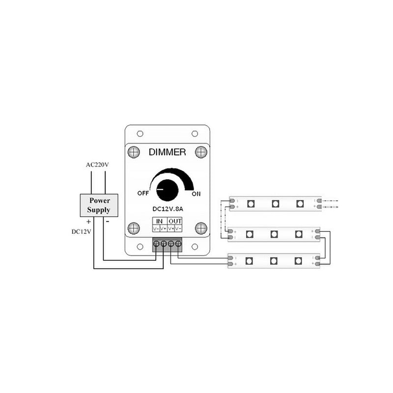 LED Rotary Knob Dimmer Switch 12 or 24V - Step 1 Dezigns