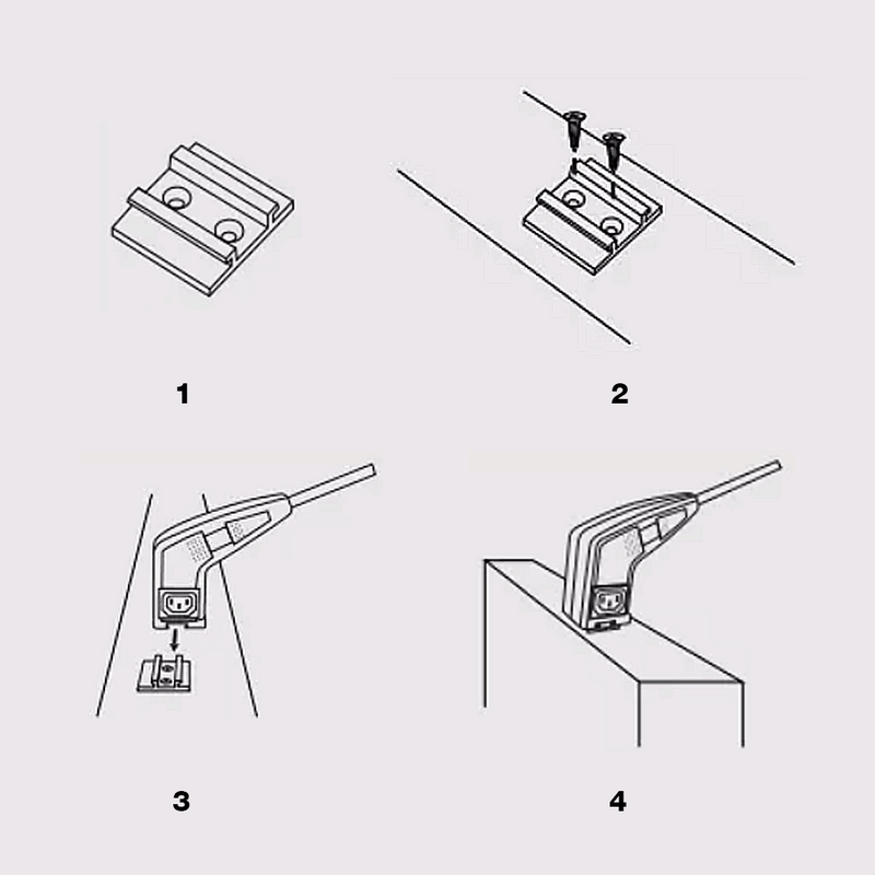 EL-157LED LED High Output Arm Light Flat Mounting Clip - Step 1 Dezigns