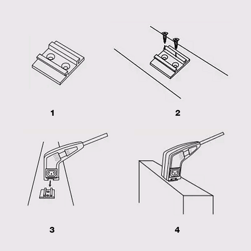 EL-157LED LED High Output Arm Light Flat Mounting Clip - Step 1 Dezigns