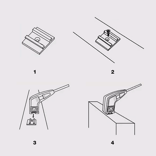 LED Arm Light Flat Mounting Clip - Step 1 Dezigns