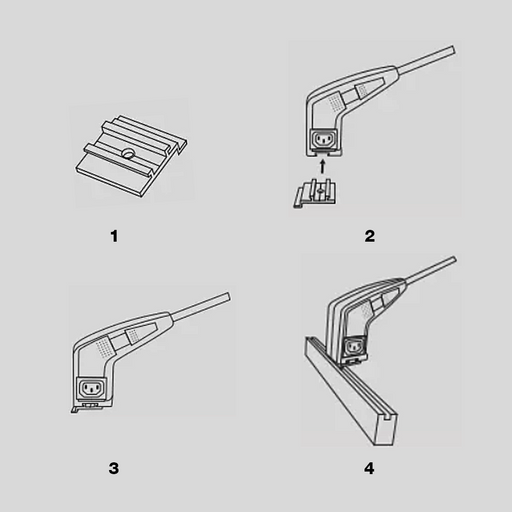 EL-157LED LED High Output Arm Light Universal Mounting Clip - Step 1 Dezigns