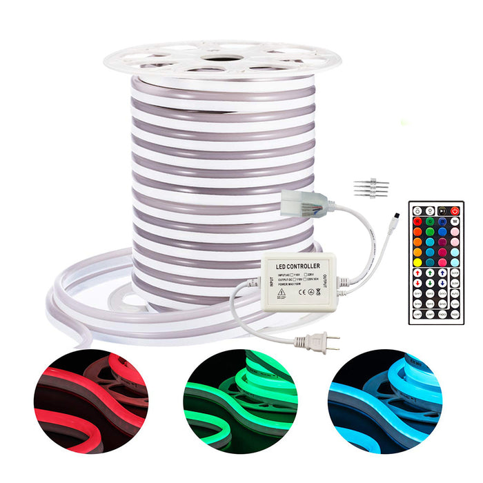 LED RGB Color Changing Flex Neon Light 120V AC 164 ft Kit — Step 1 Dezigns