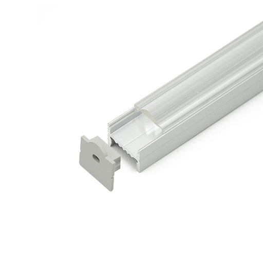 EL-CH-034 LED 30 Degree Wall Grazer Aluminum Channel End Caps - Step 1 Dezigns