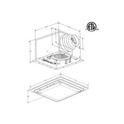 Quiet Adjustable Speed w/Humidity Sensor 50-80-110 CFM ABF DH G5 Series - Step 1 Dezigns