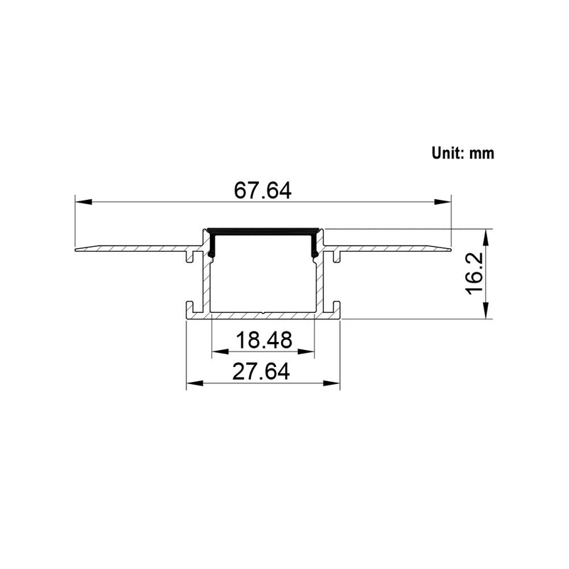 LED Mud-In Aluminum Channel - Step 1 Dezigns