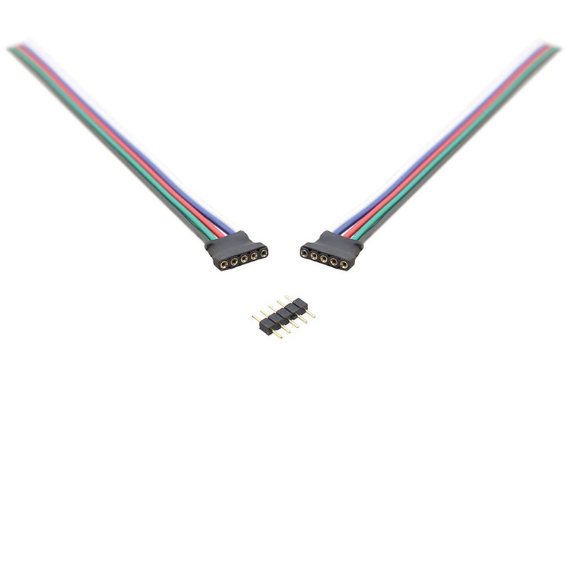 RGBW LED Extension Wires with 5 Pin Connectors - step-1-dezigns