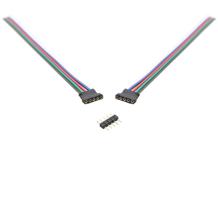 RGBW LED Extension Wires with 5 Pin Connectors - step-1-dezigns
