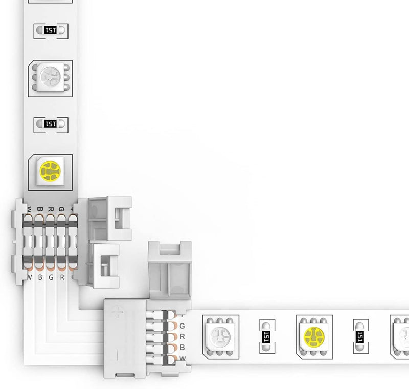 L-Shape LED RGBW Strip Light 5-Pin Connector - Step 1 Dezigns