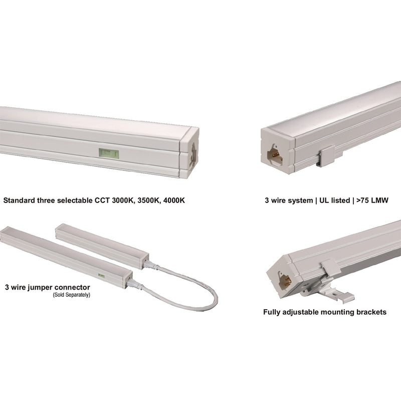 Barras de luz LED regulables con CCT seleccionables Alpha de 120 V CA