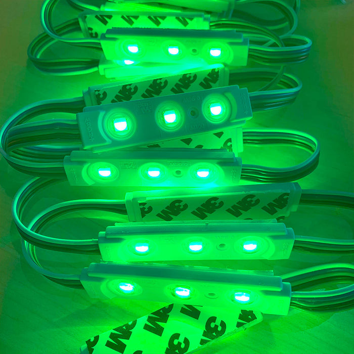 Single Color LED Module - Linear Constant Current Module with 2 SMD LEDs -  Green - 20-Pack / 100-Pack