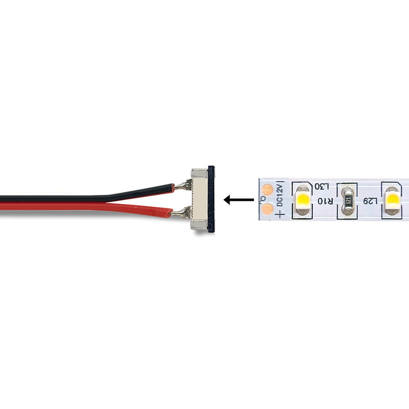 Slide-On LED Tape Power Feeds - 6 in - step-1-dezigns