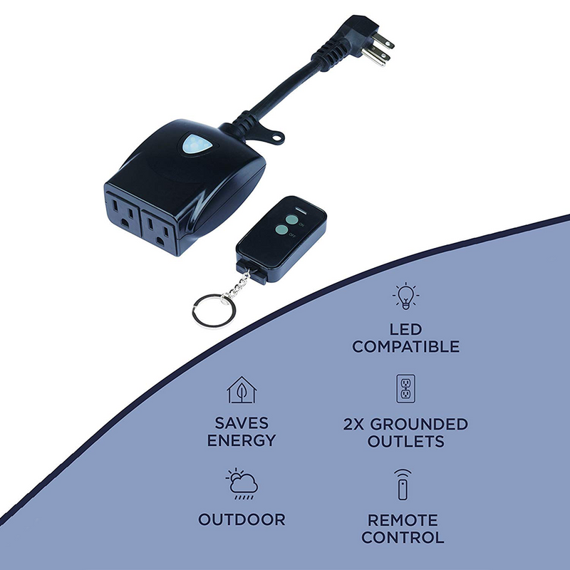 LED Outdoor On/Off Switch with Wireless Remote - Step 1 Dezigns