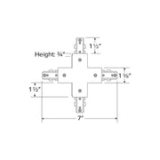 H-Style Track Four-Way X-Connector - step-1-dezigns
