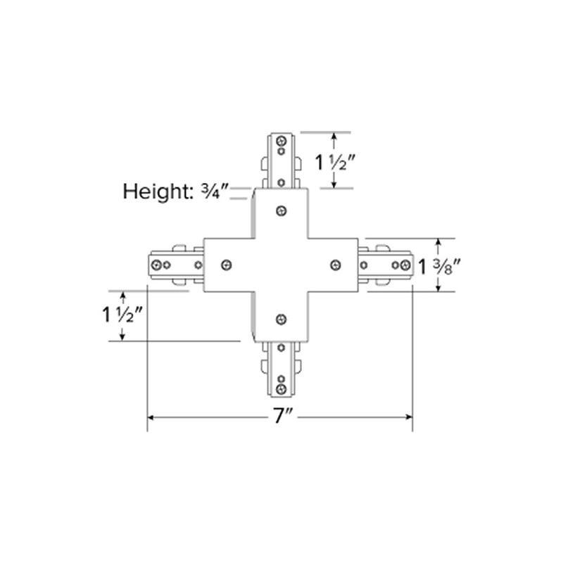 H-Style Track Four-Way X-Connector - step-1-dezigns
