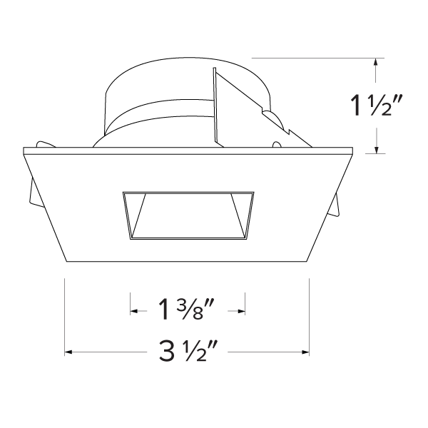 2 in. Koto Square Reflector Trims