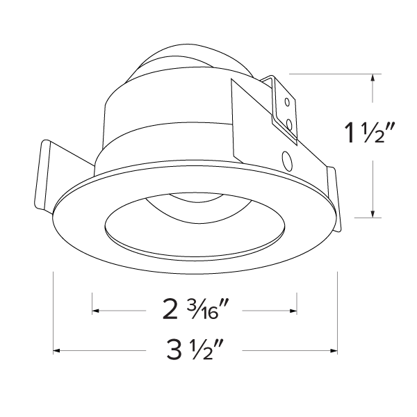 Embellecedores reflectores ajustables redondos Koto de 2 pulgadas