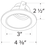 3 and 4 in Koto Round Adjustable Wall Wash Trims - step-1-dezigns