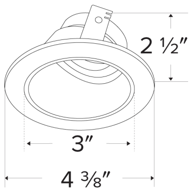 3 and 4 in Koto Round Adjustable Wall Wash Trims - step-1-dezigns