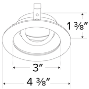 3 and 4 in. Koto Round Adjustable Gimbal Trims - step-1-dezigns