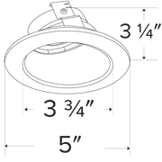 3 and 4 in Koto Round Adjustable Wall Wash Trims - step-1-dezigns
