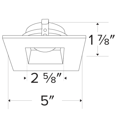 4 in Koto Square Adjustable Reflector or Baffle Trims - step-1-dezigns