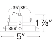 4 in Koto Square Adjustable Reflector or Baffle Trims - step-1-dezigns