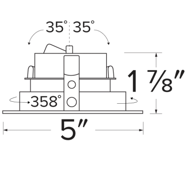 4 in Koto Square Adjustable Reflector or Baffle Trims - step-1-dezigns