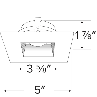 4 in Koto Square Adjustable Reflector or Baffle Trims - step-1-dezigns