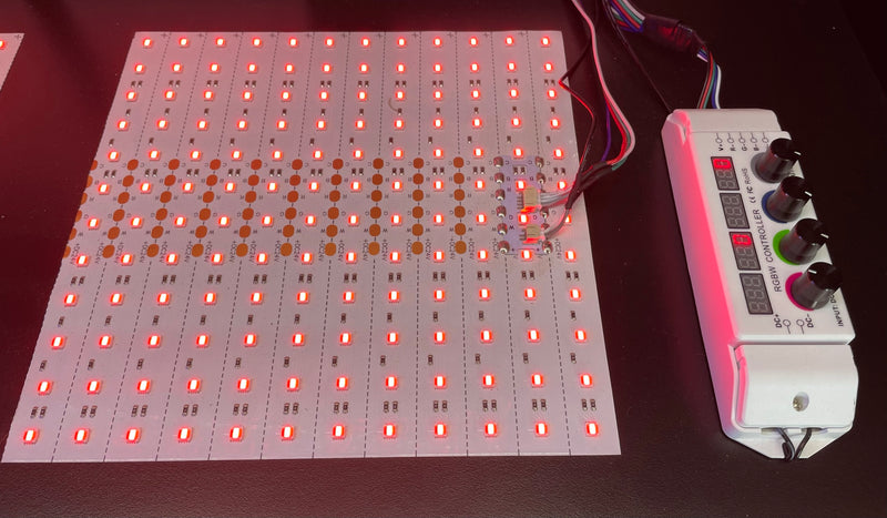 Lámina de iluminación LED RGBCW-WW Flex Grid