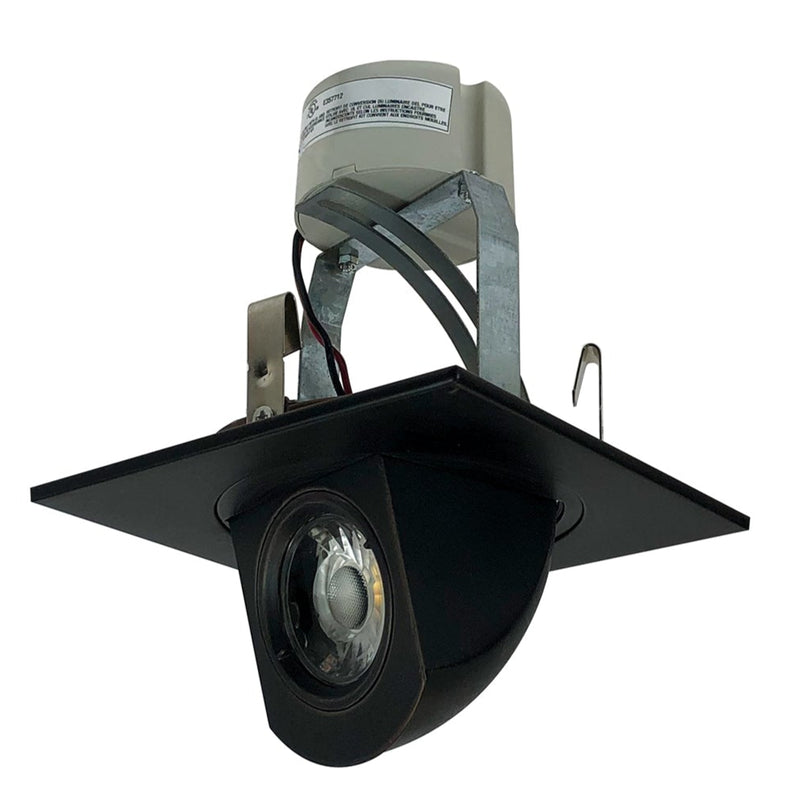 Codo ajustable cuadrado LED de cobalto de 4" para modernización, 800 lm