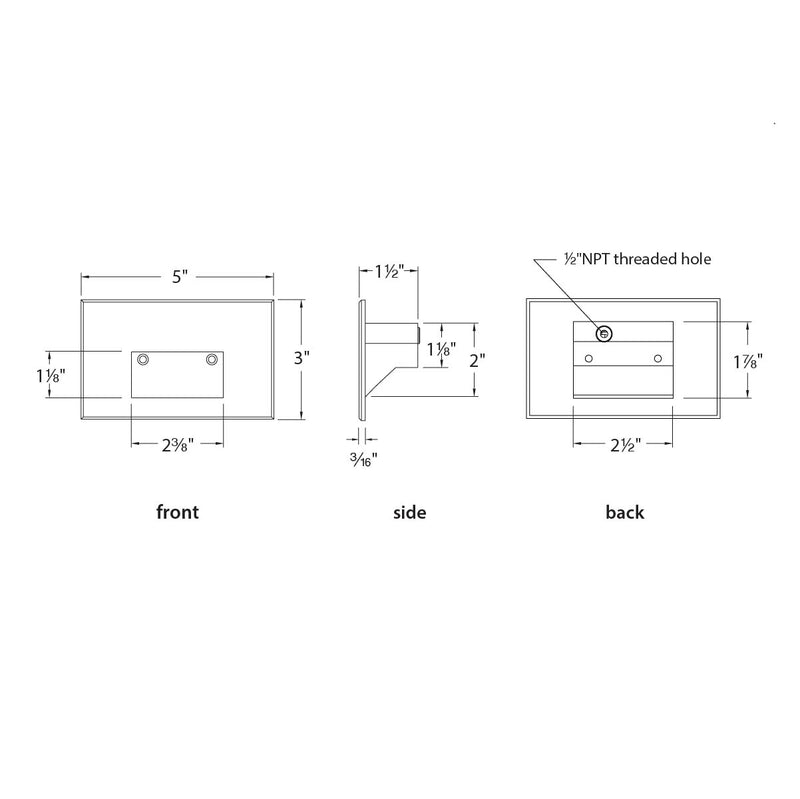 WAC LIGHTING WL-LED101 Aplique de pared y escalón horizontal
