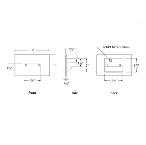 WAC LIGHTING WL-LED101 Horizontal Step And Wall Light - Step 1 Dezigns