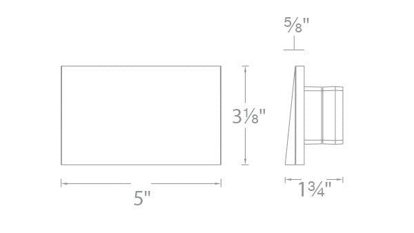 WAC LIGHTING WL-LED110 Aplique de pared y escalón horizontal