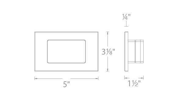 WAC LIGHTING WL-LED130 Horizontal Step And Wall Light - Step 1 Dezigns