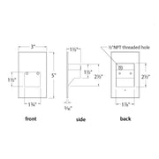 WAC LIGHTING WL-LED201 Vertical Step And Wall Light - Step 1 Dezigns