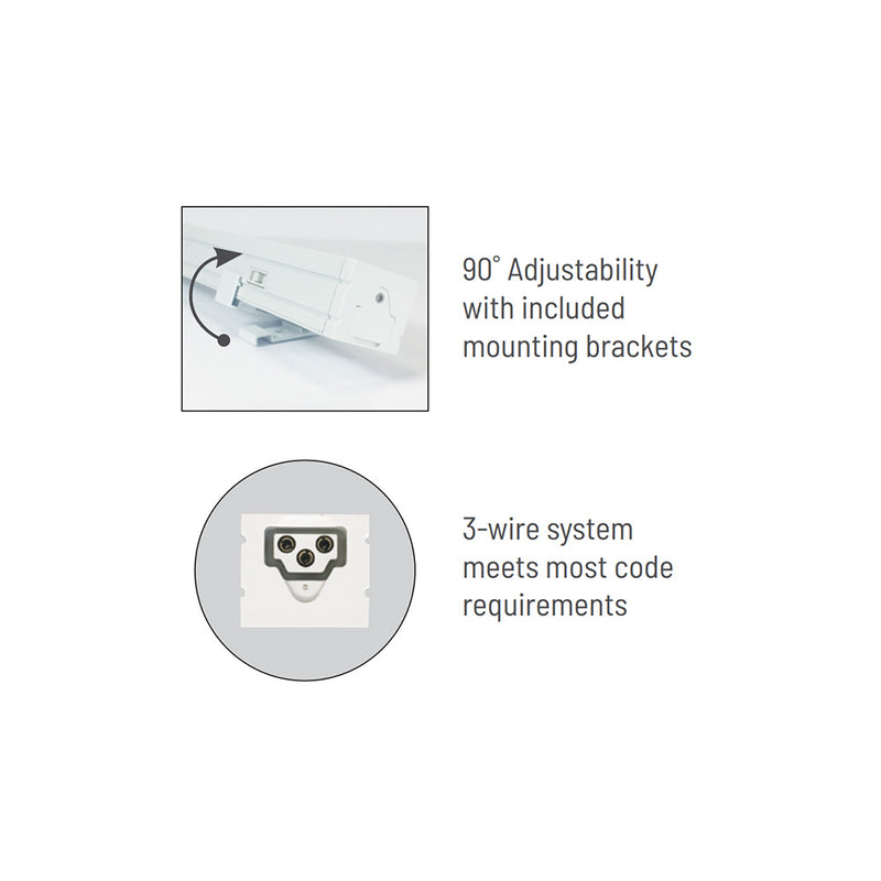 Barras de luz LED regulables con CCT seleccionables Alpha de 120 V CA